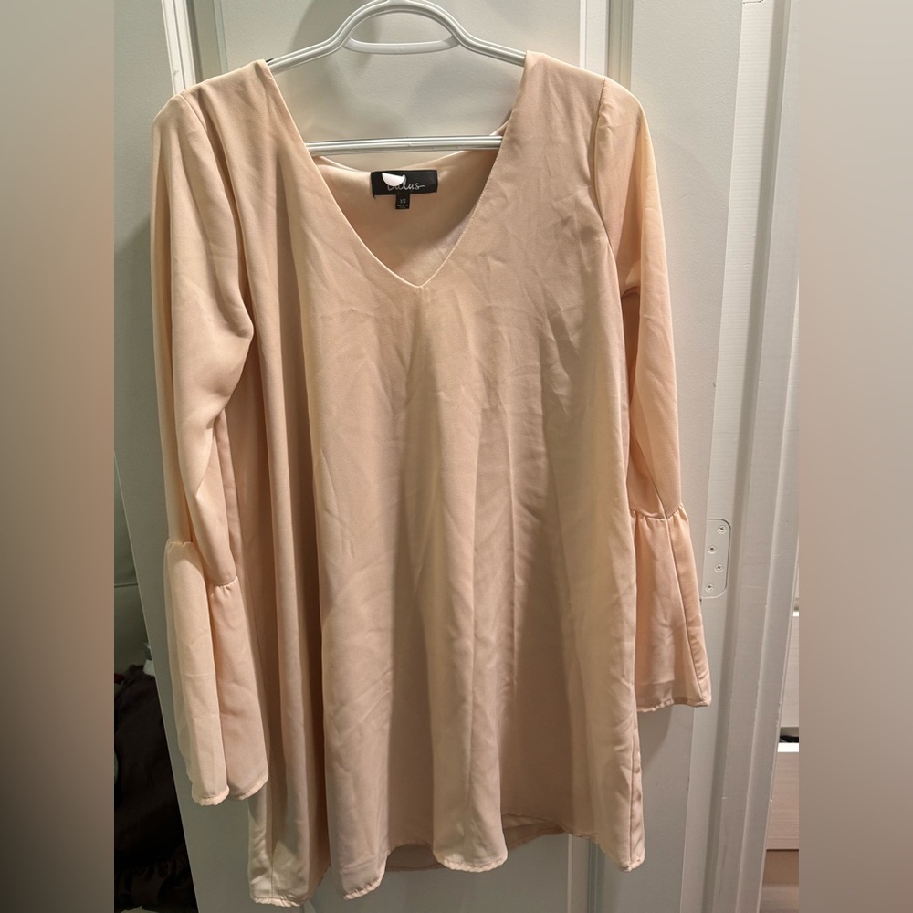 Lulu's Cream Long Sleeve Dress